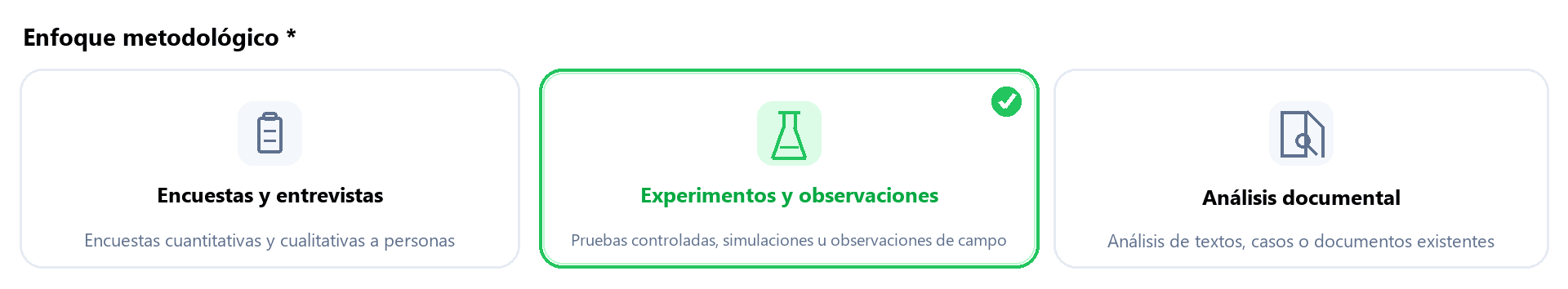 Método empírico: Experimentos y observaciones