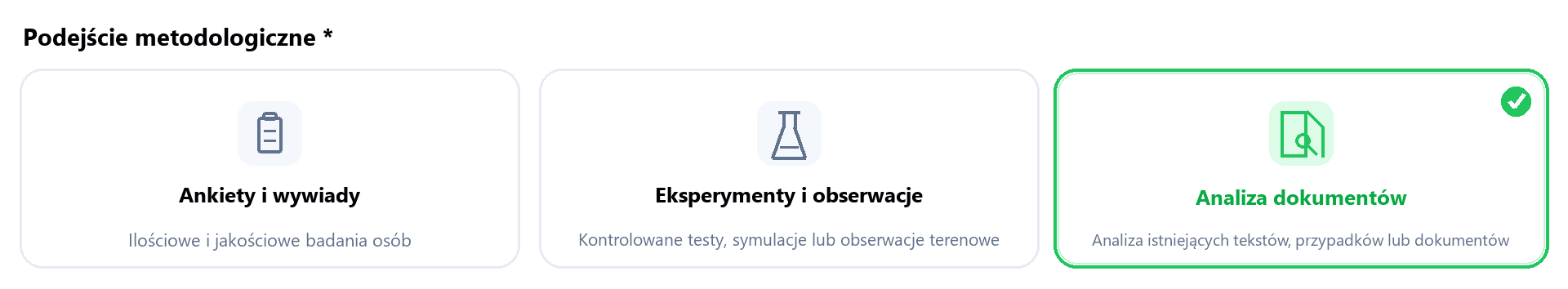 Metoda empiryczna: Analiza dokumentów
