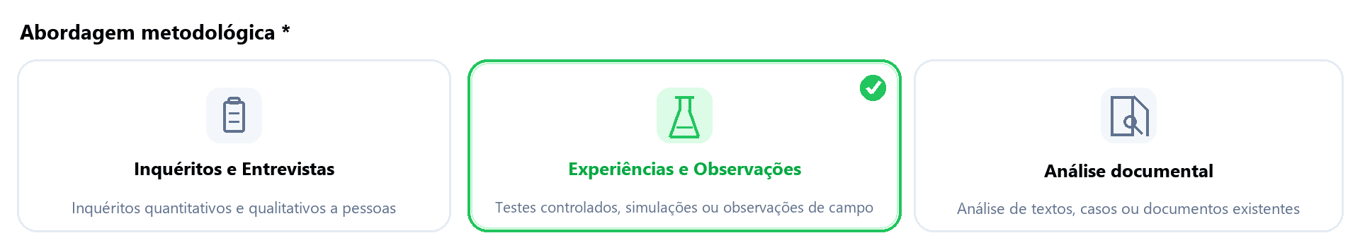 Método empírico: Experiências e Observações