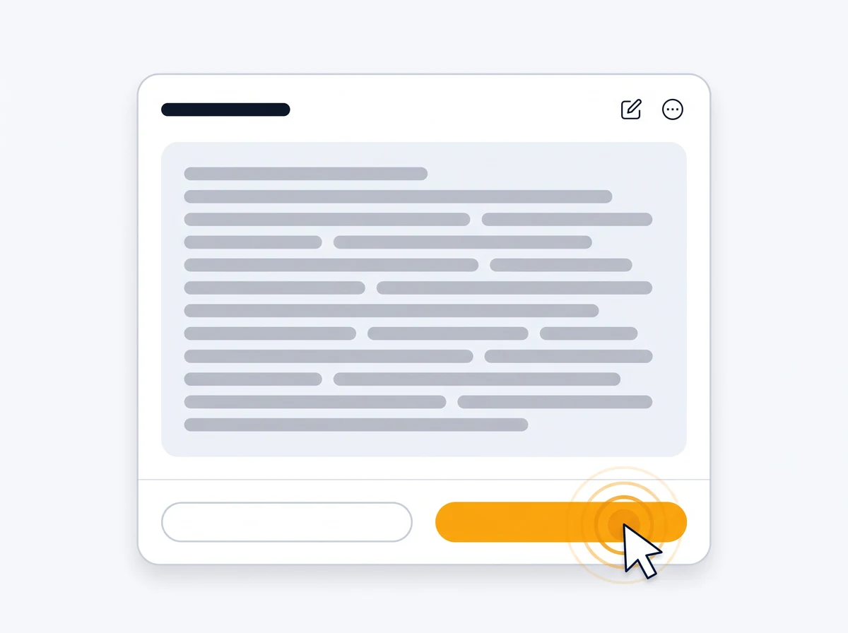 Der eingefügte Text steht im Eingabefeld, der Mauszeiger klickt auf den orangefarbenen Button „Neu generieren“.
