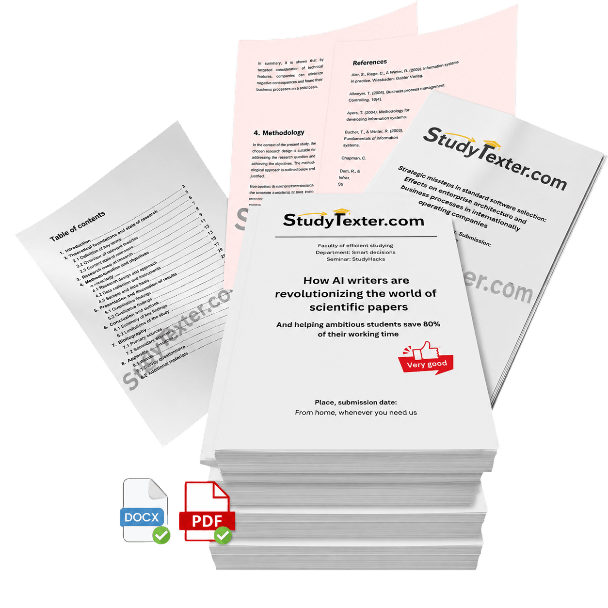 StudyTexter fertige wissenschaftliche Arbeit Mockup