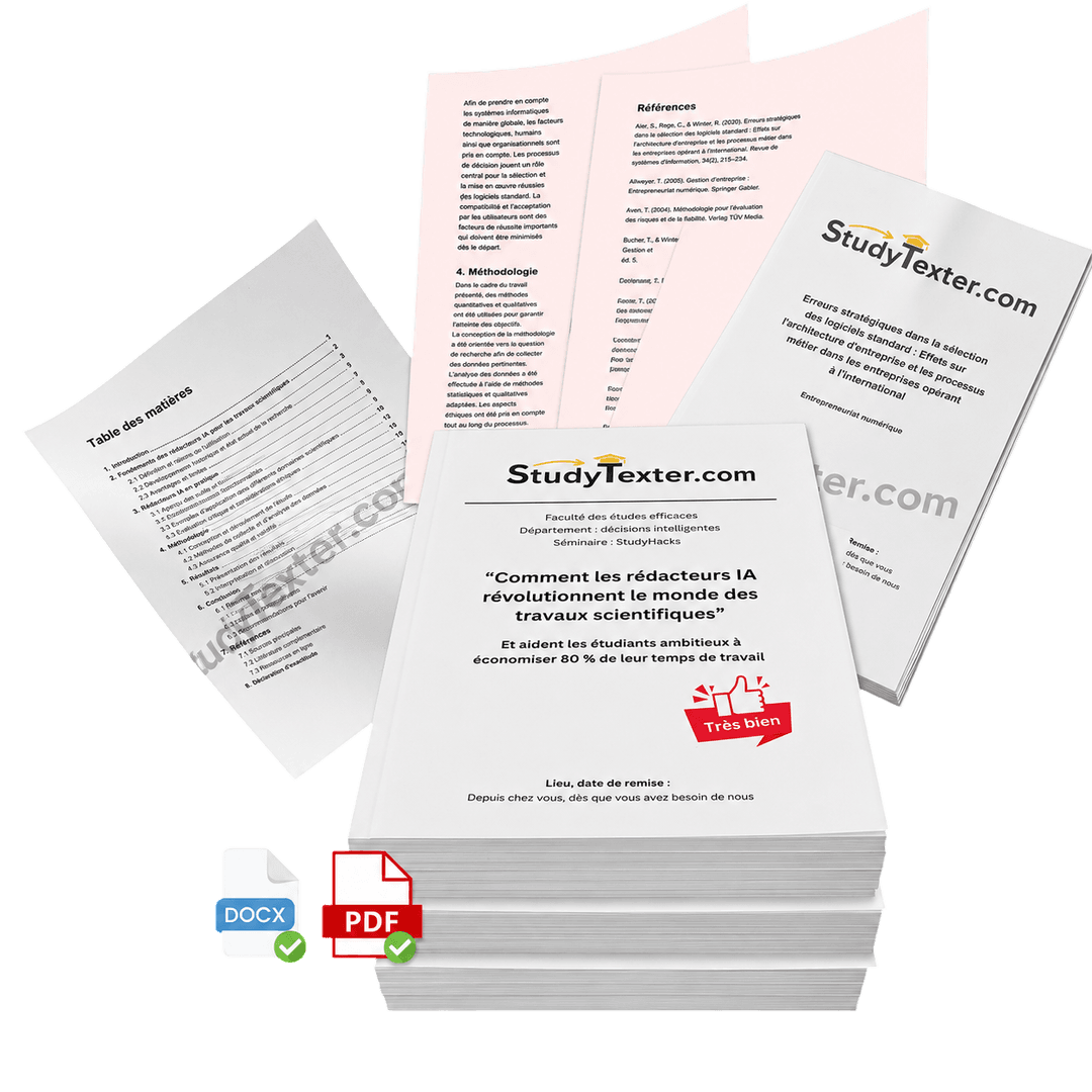 StudyTexter finished academic paper mockup