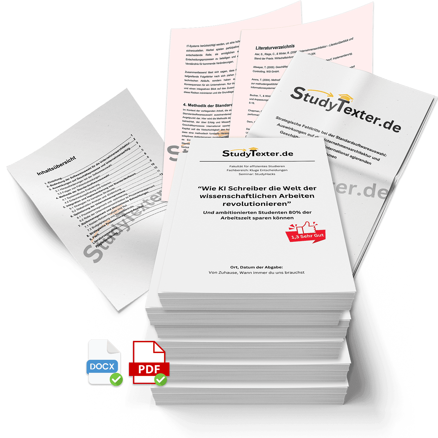 StudyTexter fertige wissenschaftliche Arbeit Mockup