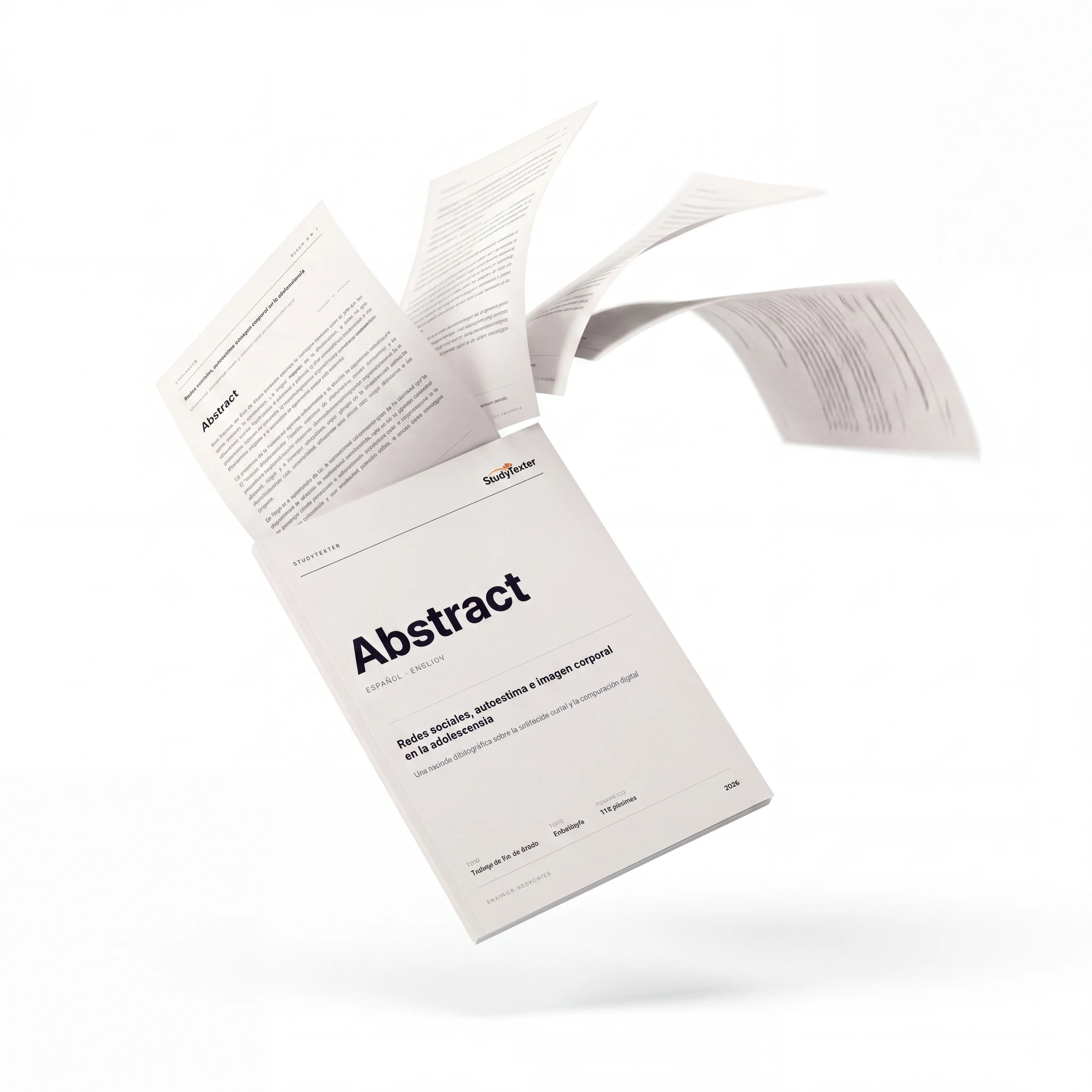 Abstract de StudyTexter con estándar académico