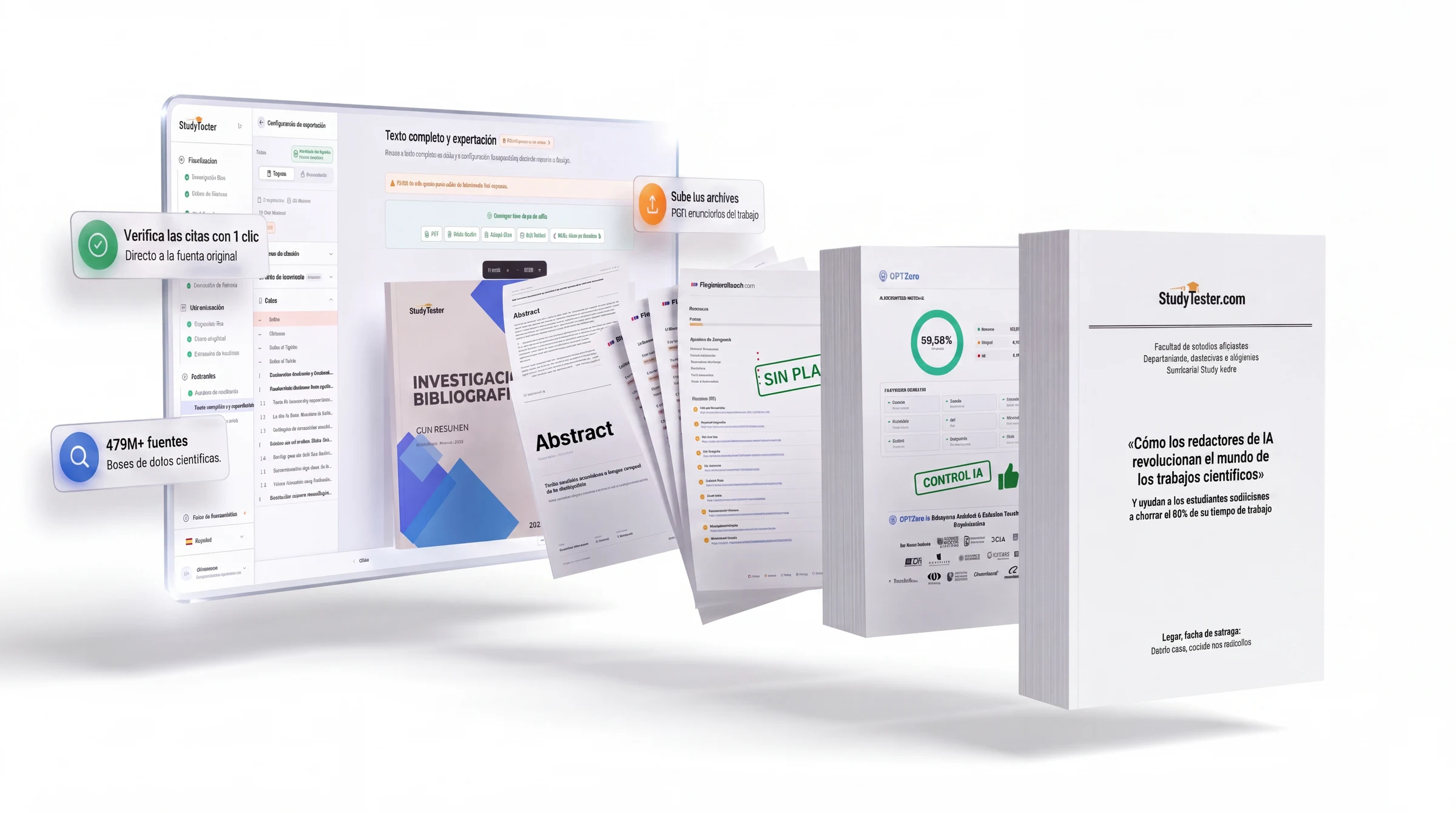 Lo que entrega StudyTexter: trabajo terminado, investigación bibliográfica, informe antiplagio y control de IA