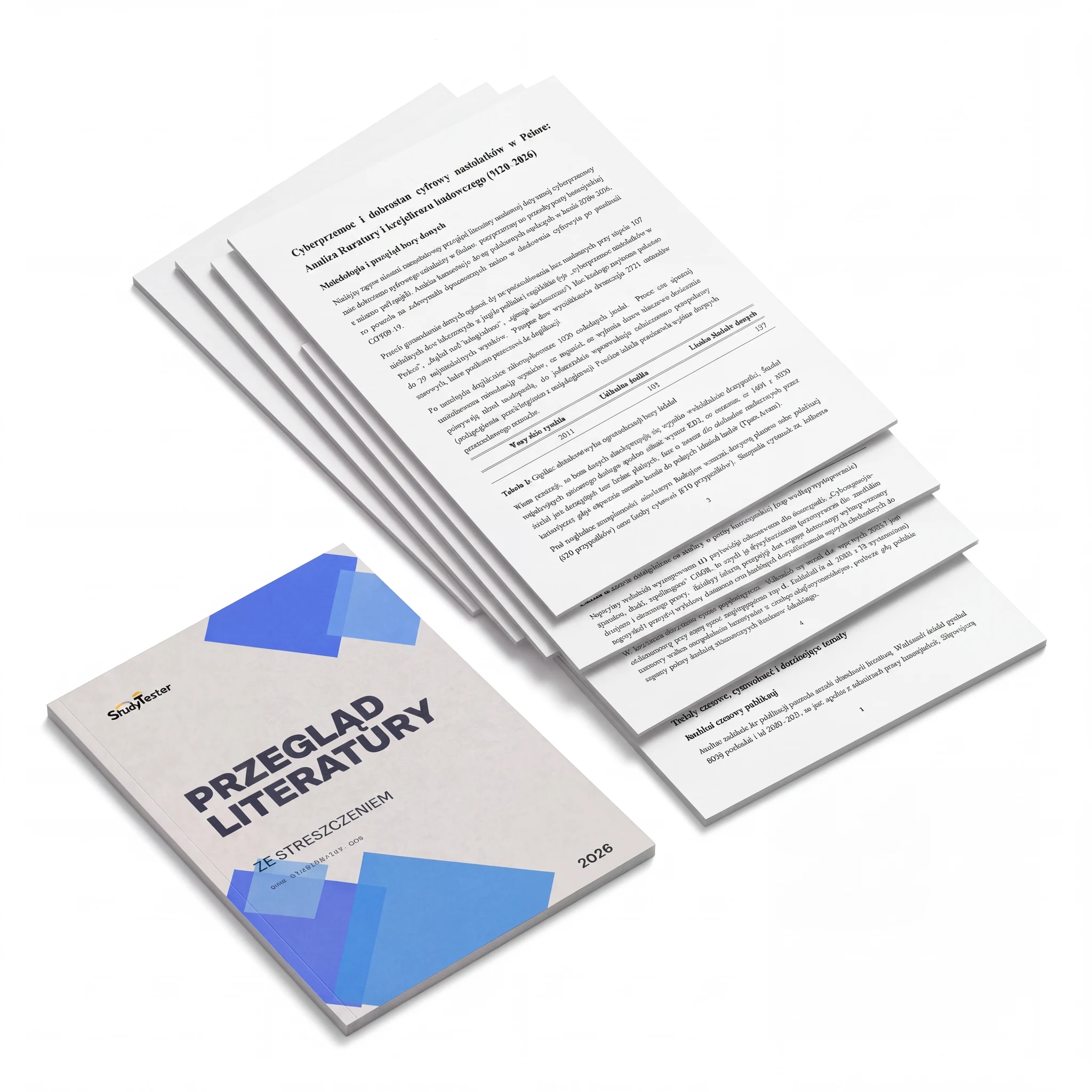 Research literatury StudyTexter ze streszczeniami