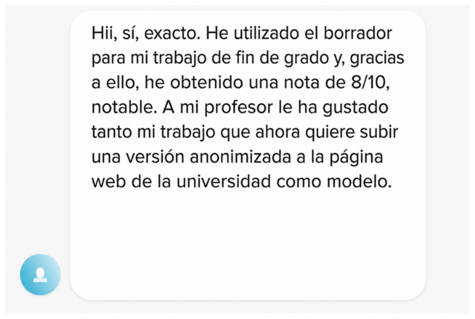 Opinión de cliente StudyTexter 005