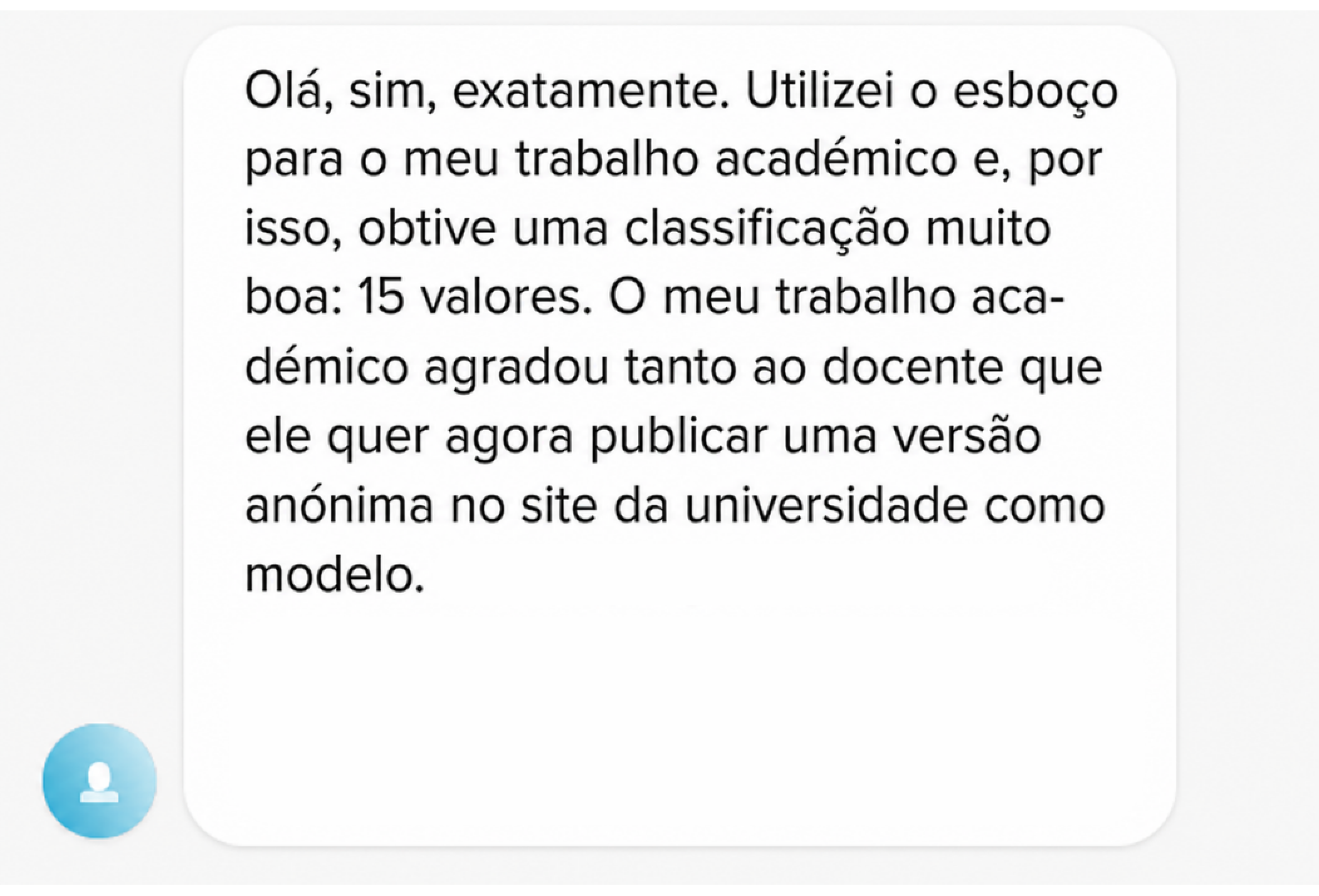 Avaliação de cliente StudyTexter 005