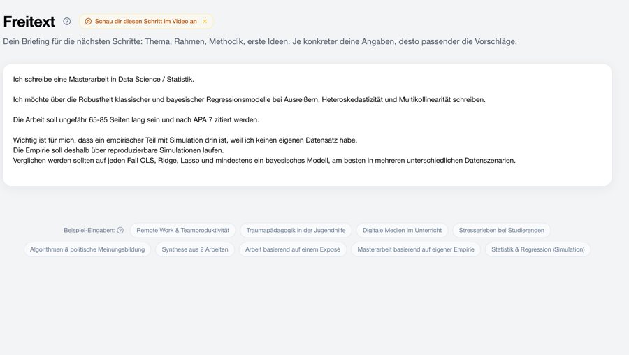 Schritt Freitext